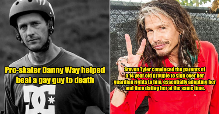 celebrities who committed crimes and got away -  Steven Tyler - Danny Way