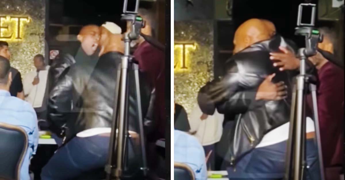 mike tyson hugs gunman