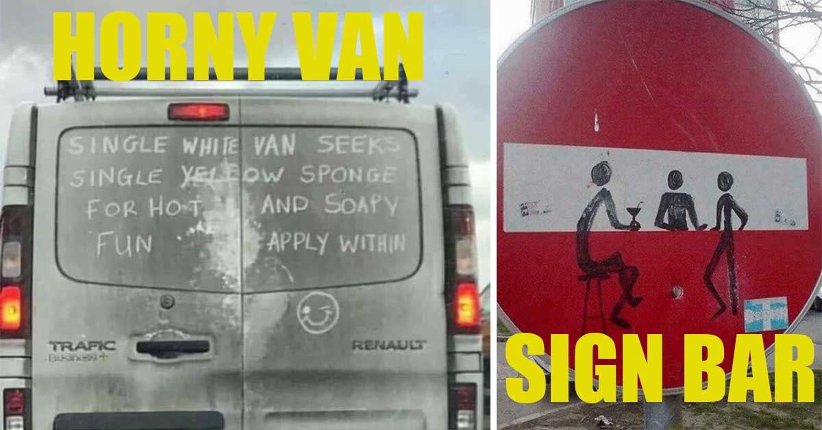 Mild Vandalism - Van, Sign