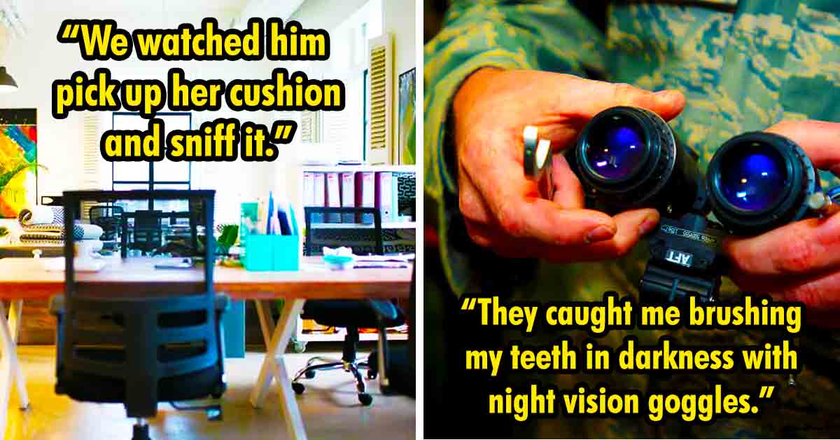 cushion sniffer, guy holding night vision goggles