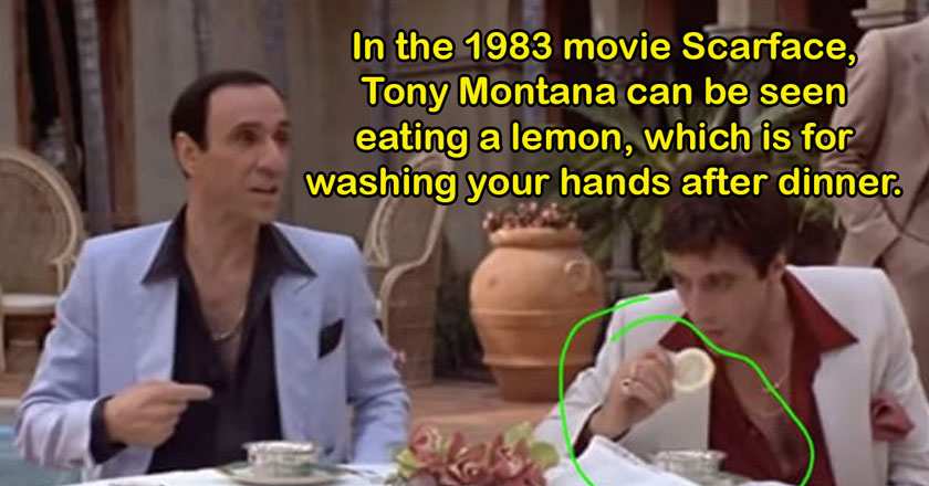 Movie facts -  Tony Montana in Scarface