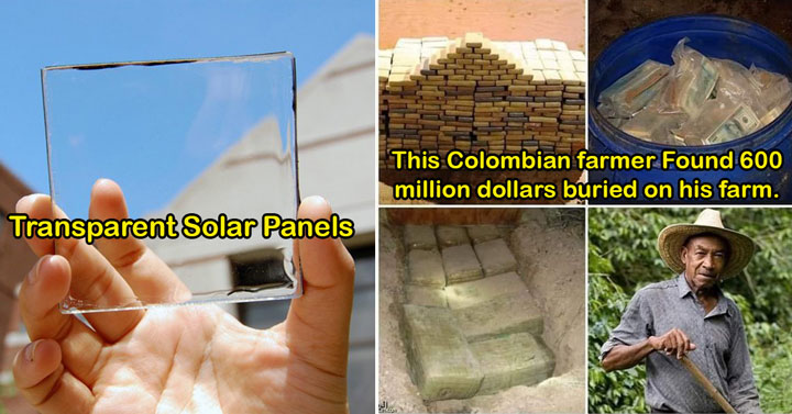 fascinating pics - farmer who found 600 million dollars buried on his farm - clear solar panels