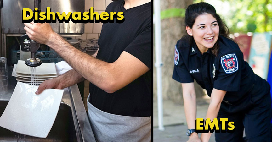 dishwashers and emts