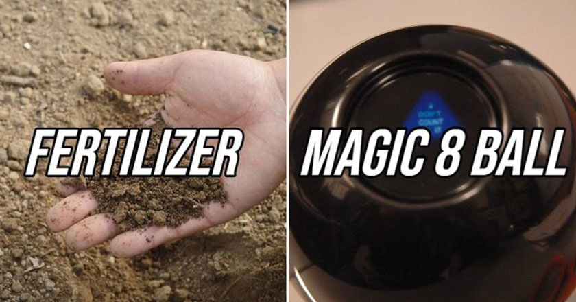 Items banned from airplane cabins - magic 8 ball- Fertilizer