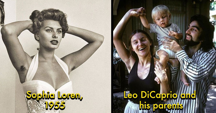 leo with parents, and sophia loren