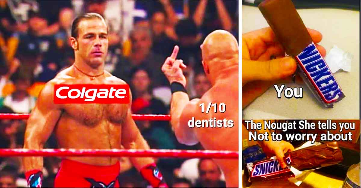 colgate meme, snickers meme