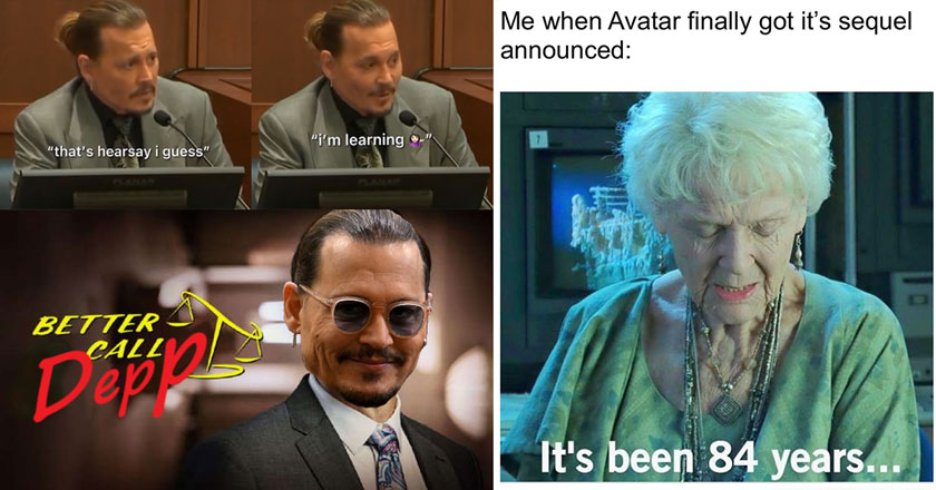 dank memes -  Johnny Depp - Better Call Depp - Avatar 2 announcement -  It's been 84 years