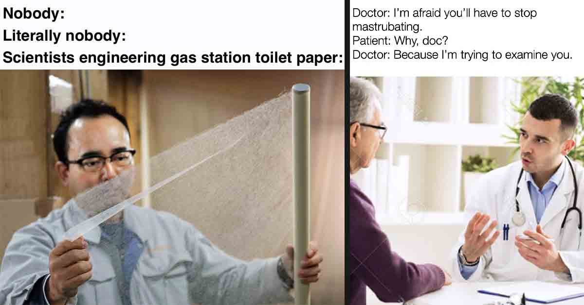 toilet paper meme, doctor meme