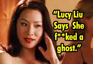 lucy liu slept with a ghost, angelina jolie hitman