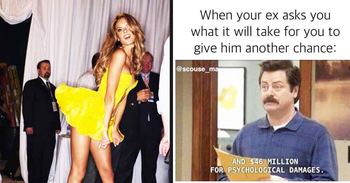 hot girl, ron swanson meme