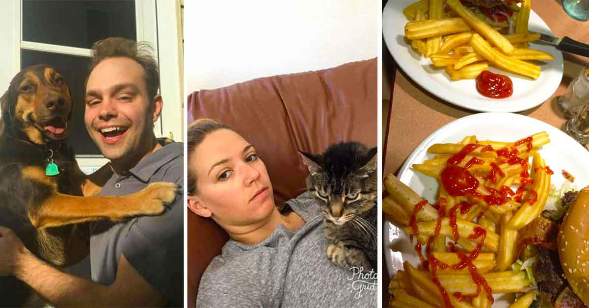 Two kinds of people -Cats, dogs, french fries