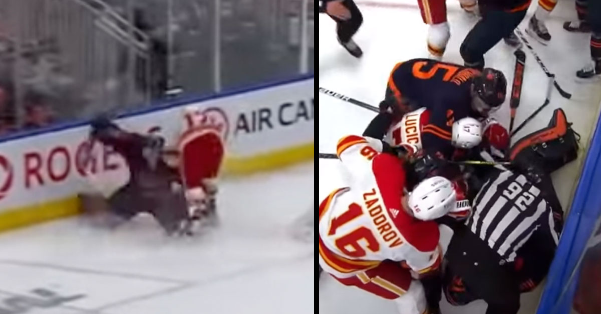 oilers vs flames hit