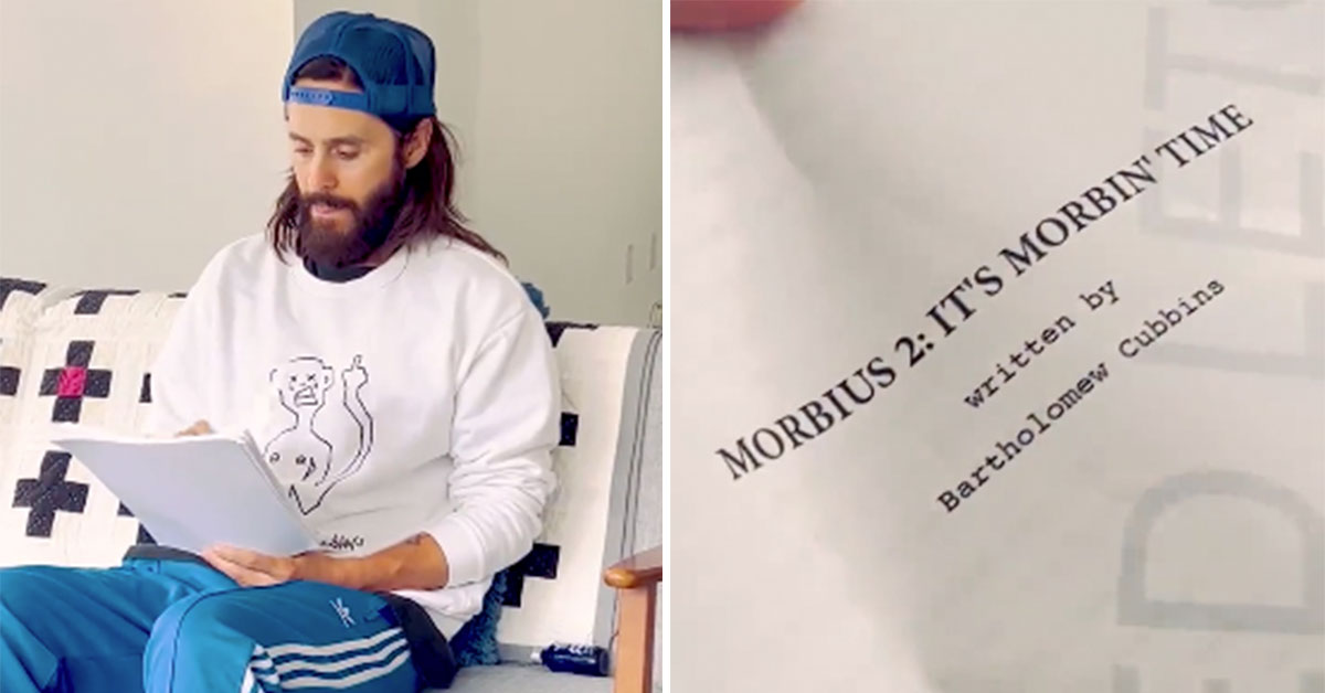 Jared Leto reading a script for Morbius 2: It's Morbin' Time