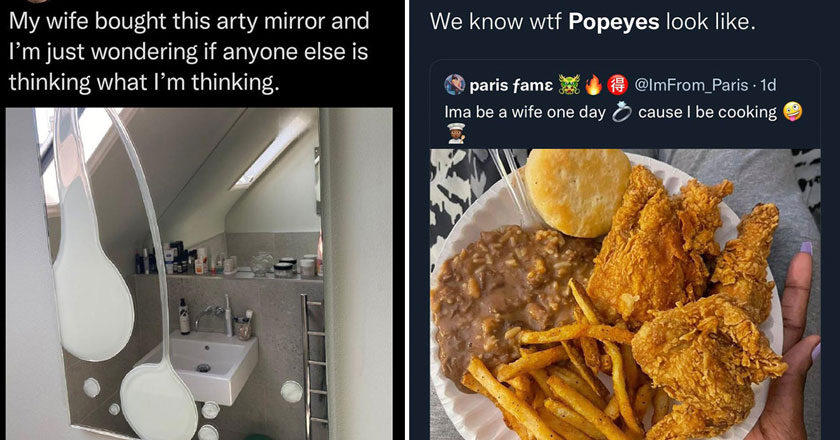 savage tweets -  art bathroom mirror -  we know what popeyes looks like