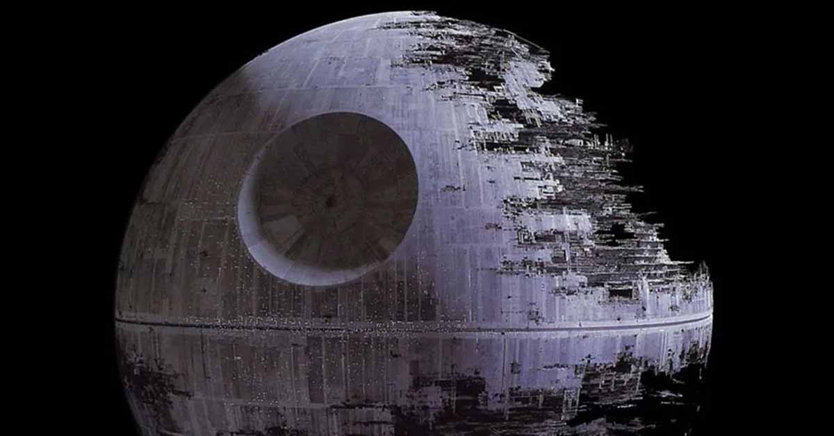 an image of the death star moon after exploding