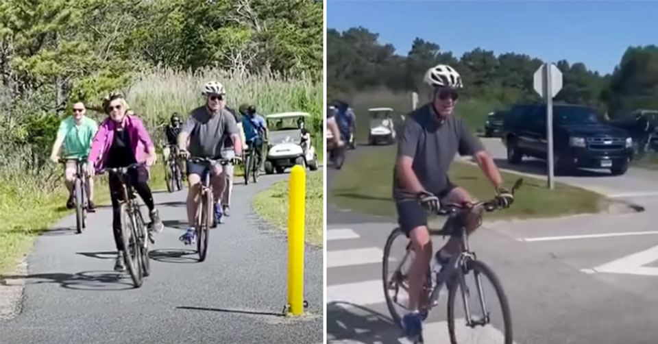 joe biden falling off his bike