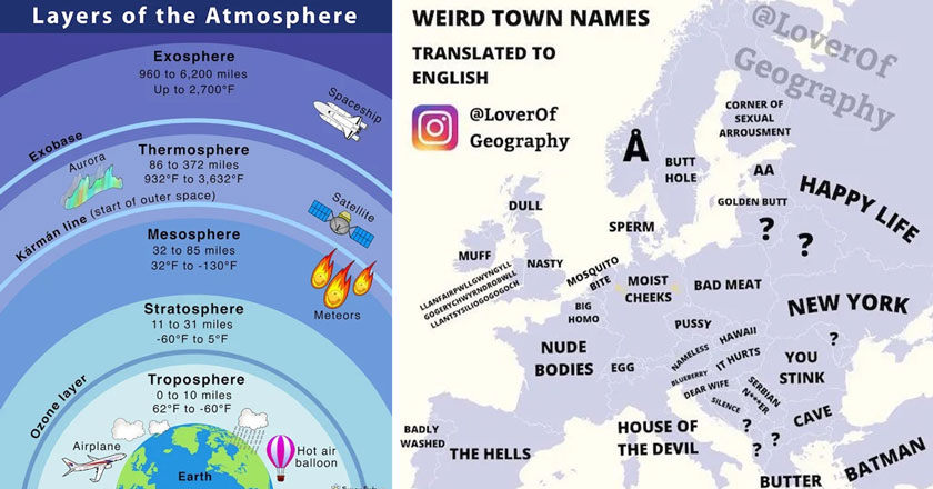 atmosphere and town names maps