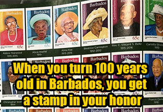 cool facts -  getting your own stamp when you turn 100