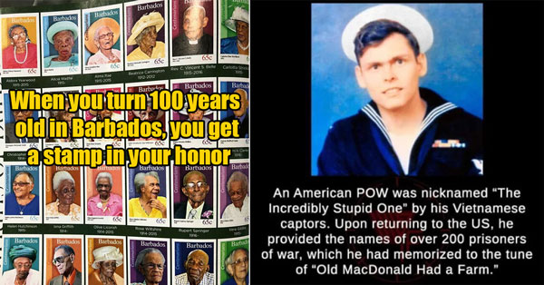 cool facts -  getting your own stamp when you turn 100 - POW story