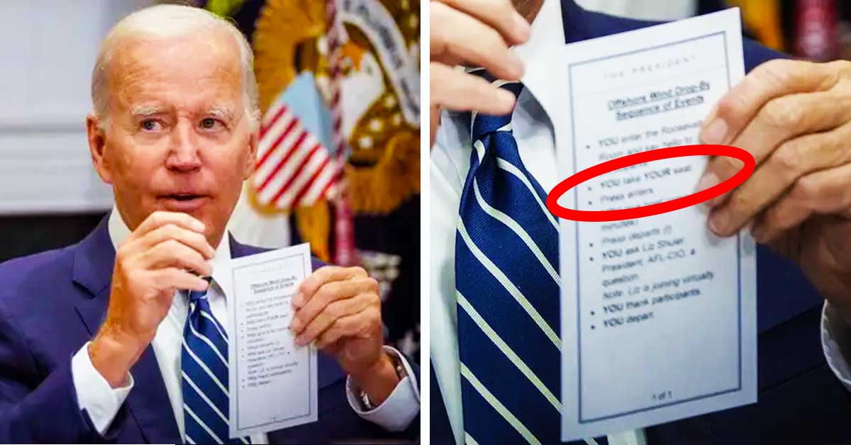 biden cheat sheet, note card