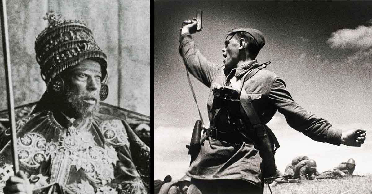 Ethiopian king, russian soldier