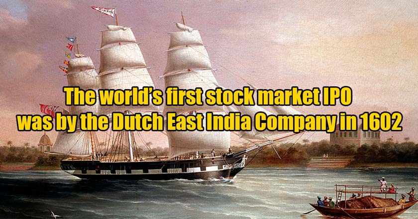 the first stock market IPO was in 1602