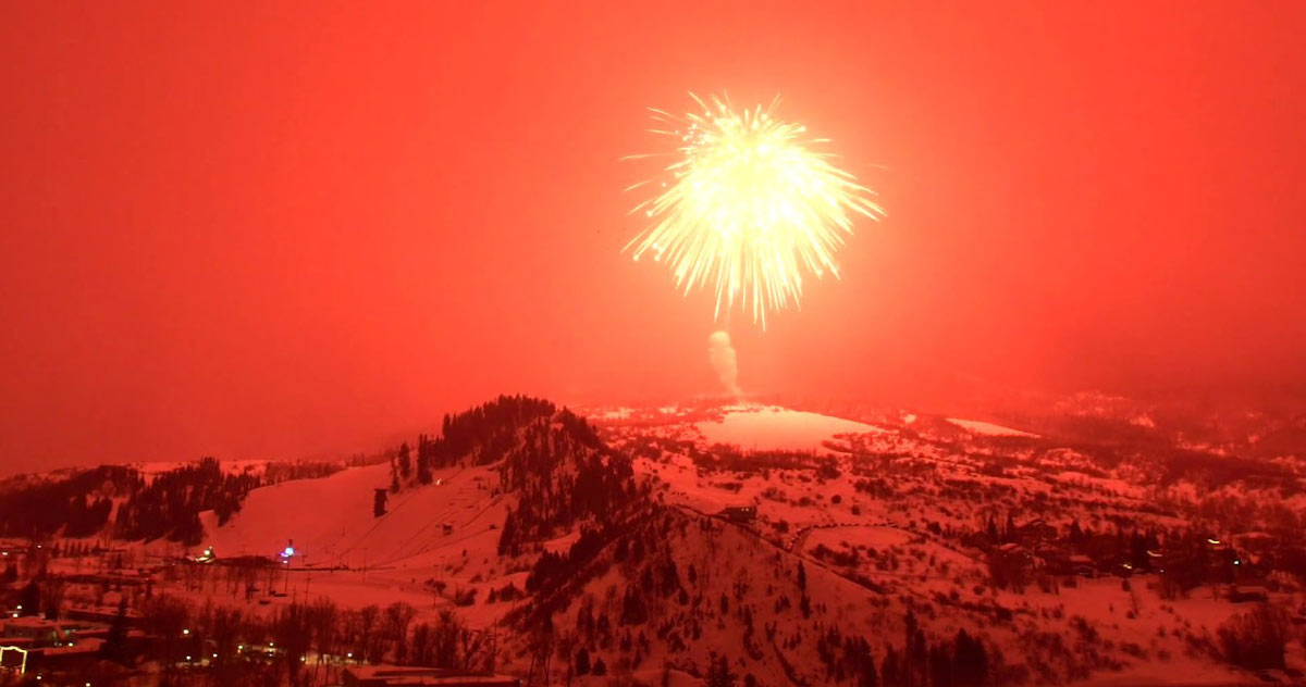 Screenshot of the largest firework ever launched