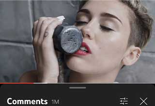 Youtube Comments - Wrecking Ball, Miley Cirus