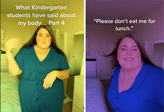plus-sized teacher says her students ask her not to eat them