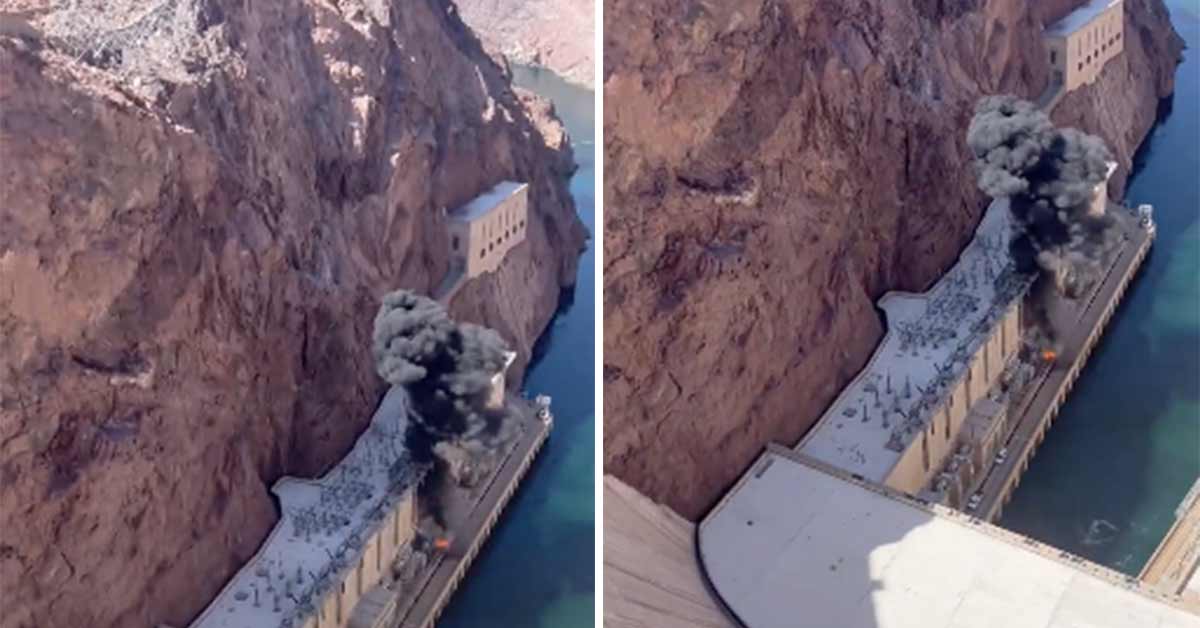 hoover dam explosion caught on camera