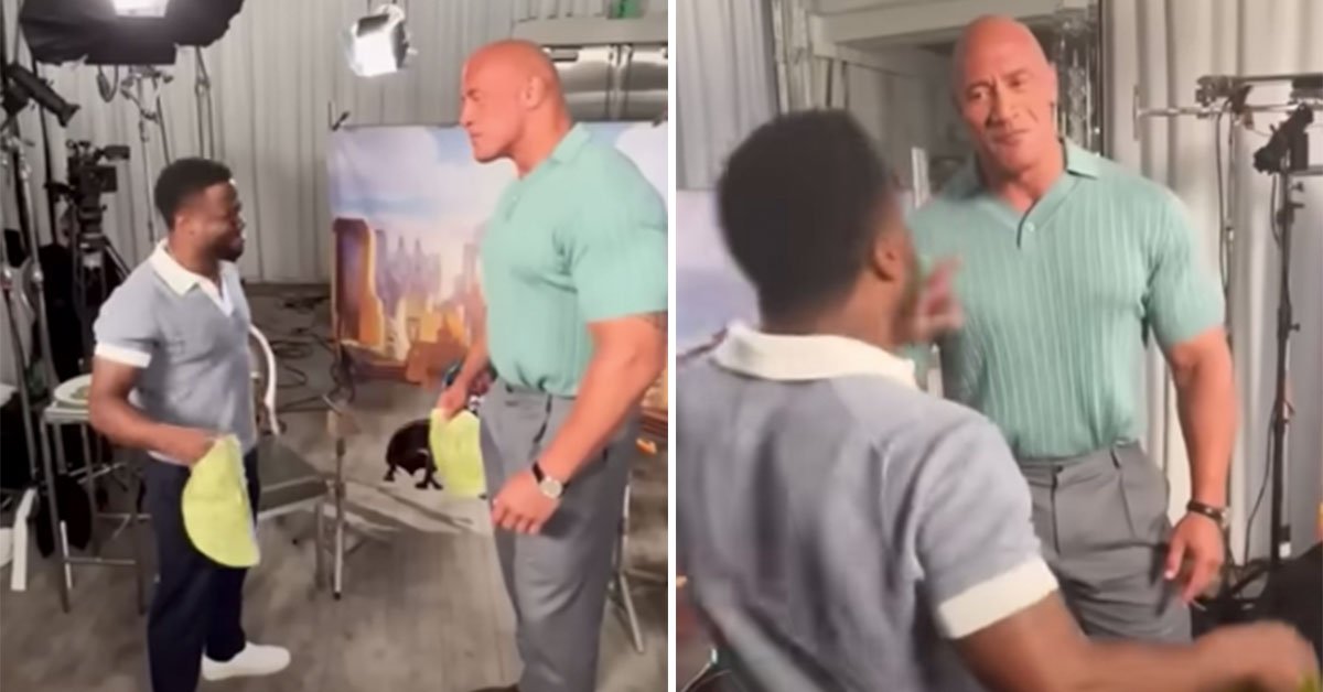 kevin hart and the rock do the tortilla slap challenge