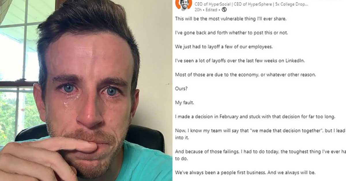 crying ceo gets roasted over tasteless selfie