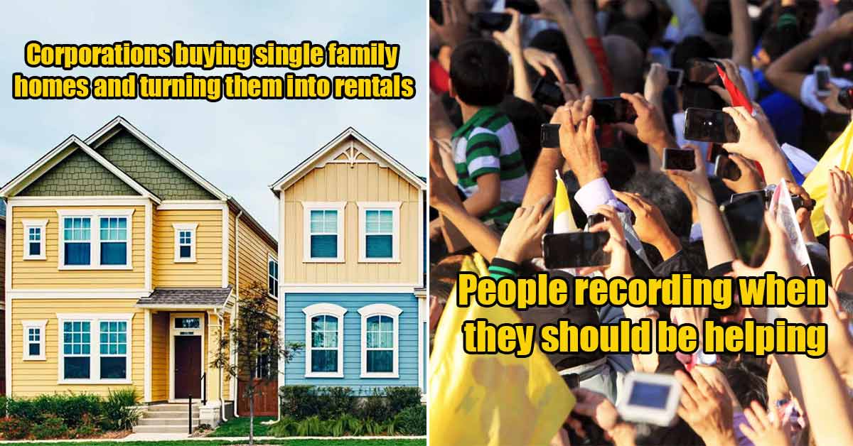 corporations buying single family homes - filming instead of helping