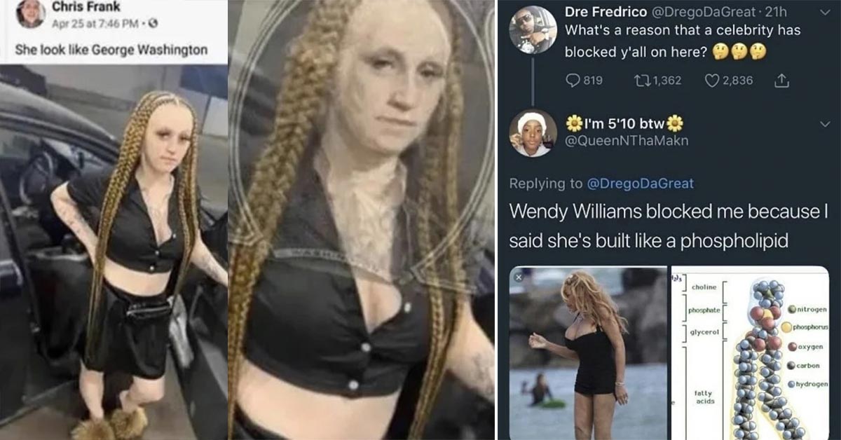 brutal comments -  she looks like George Washington