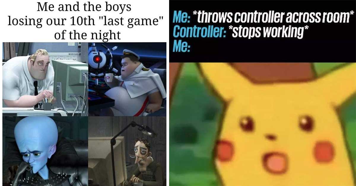 Gaming memes - one more game - controller throw