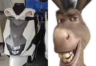 scooter that looks like donkey from shrek