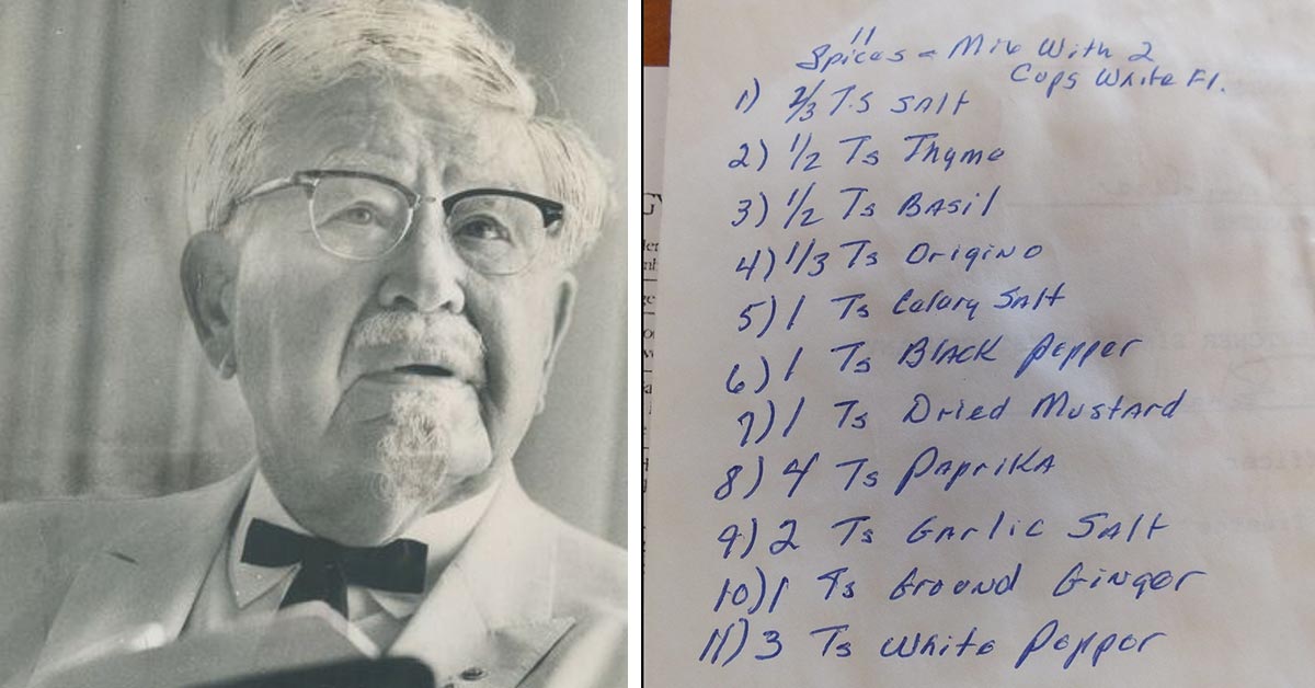 KFC's secret recipe was accidentally leaked by the Colonel nephew
