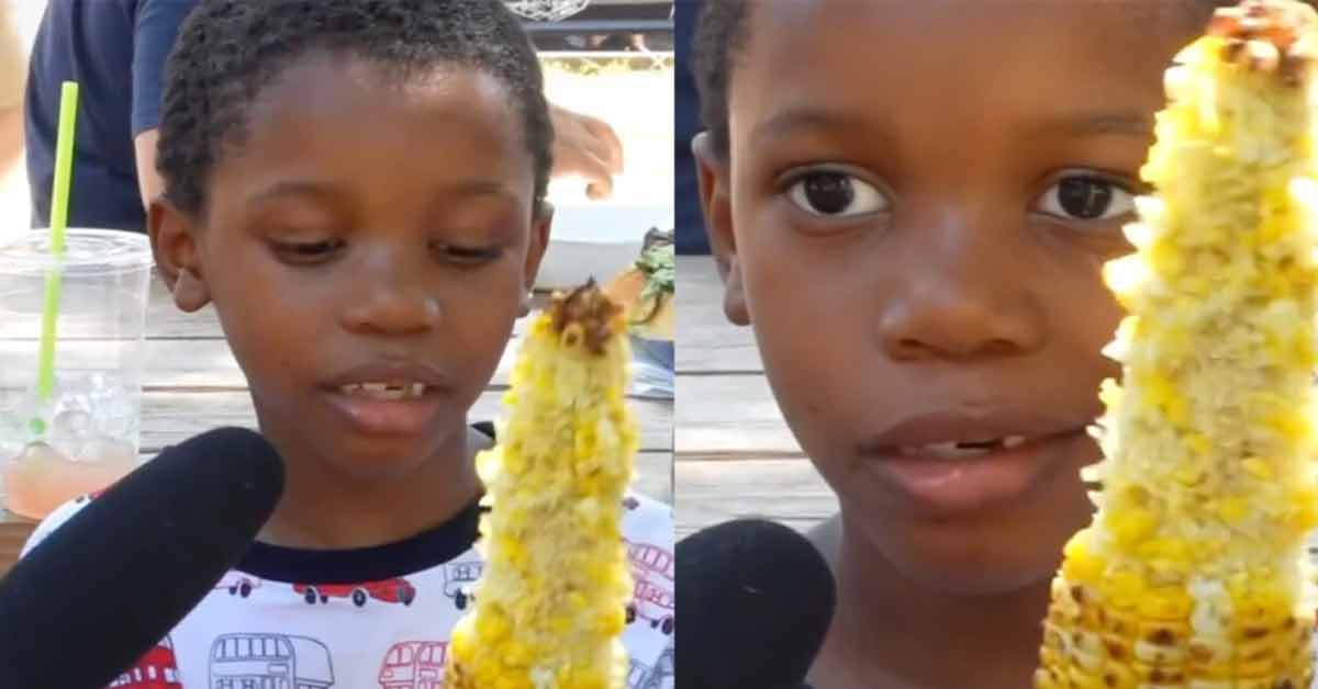 kid goes viral because he really, really loves corn