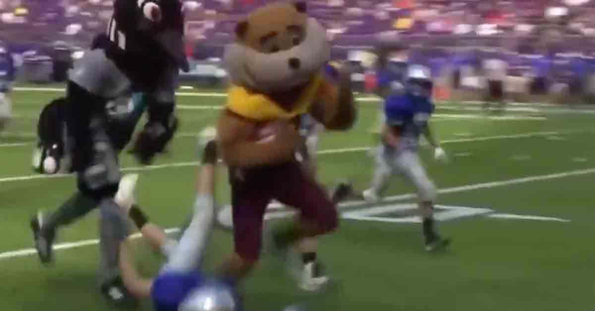 mascots vs kids football