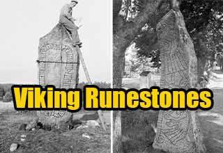 viking rune-stones -  iron age swords