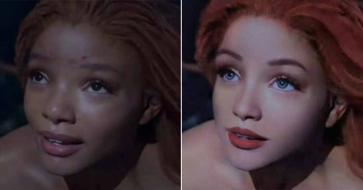 Ariel gets white washed by sad Disney adult racist