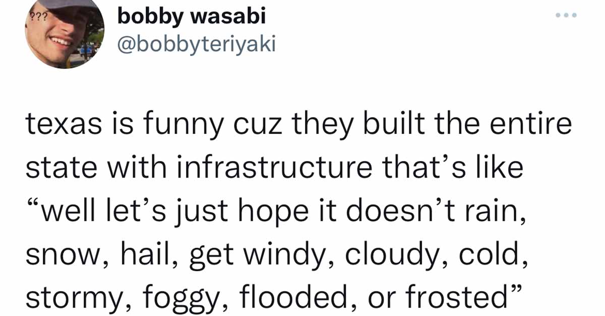 texas infrastructure tweet