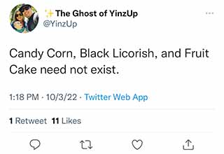 candy corn trash tweet