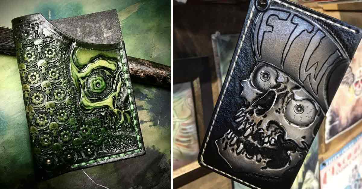 Guy Makes Some Awesome Hand-Tooled Leather Wallets and Billfolds