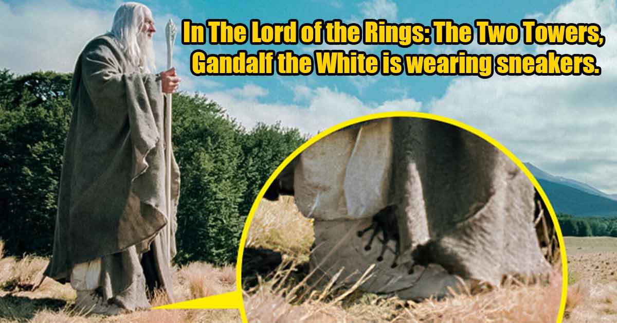 Gandolf wearing sneakers in lord of the rings