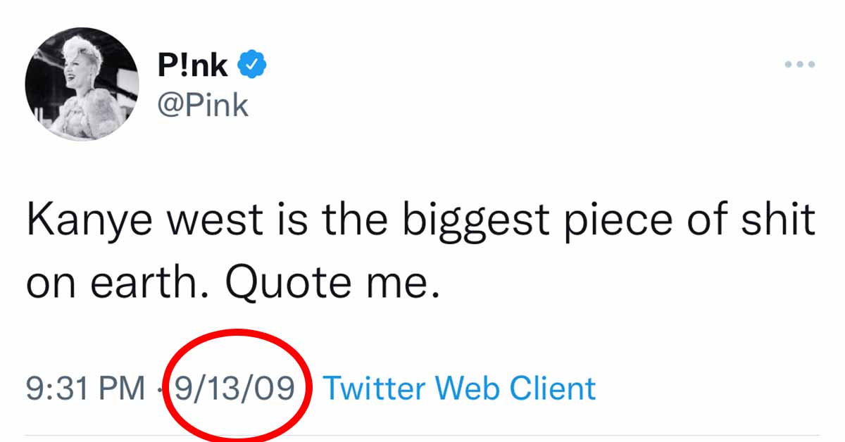 pink kanye tweet