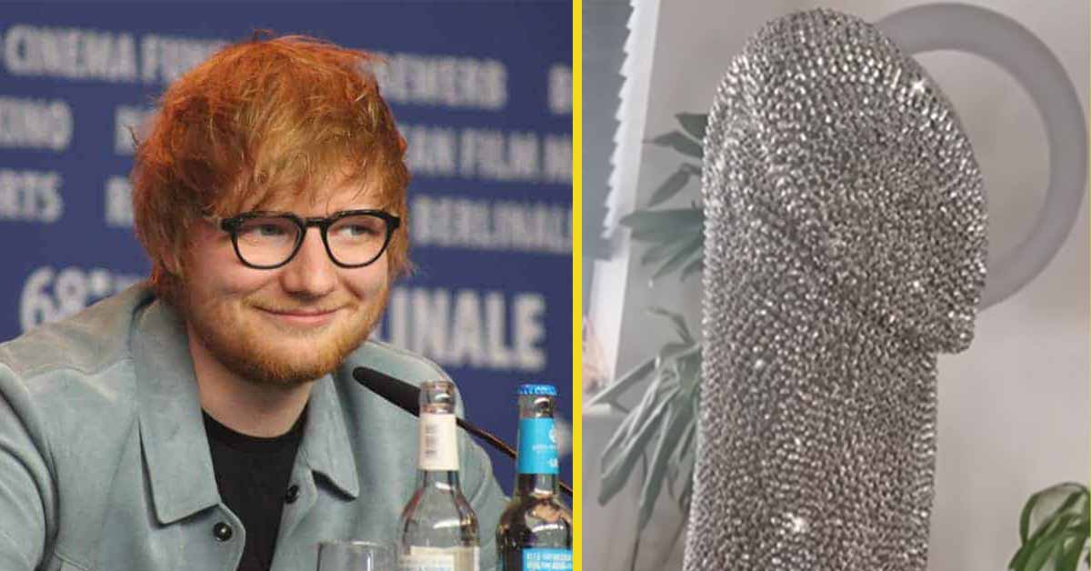 ed sheeran smiling next to dong