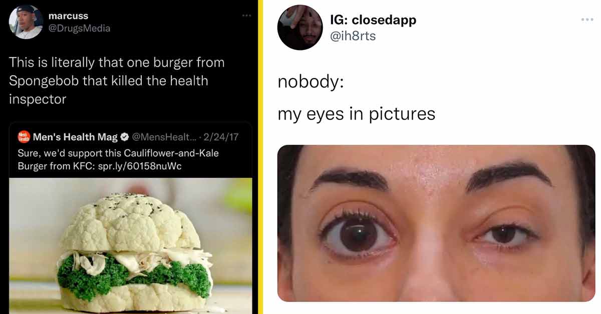 burger and eye tweets