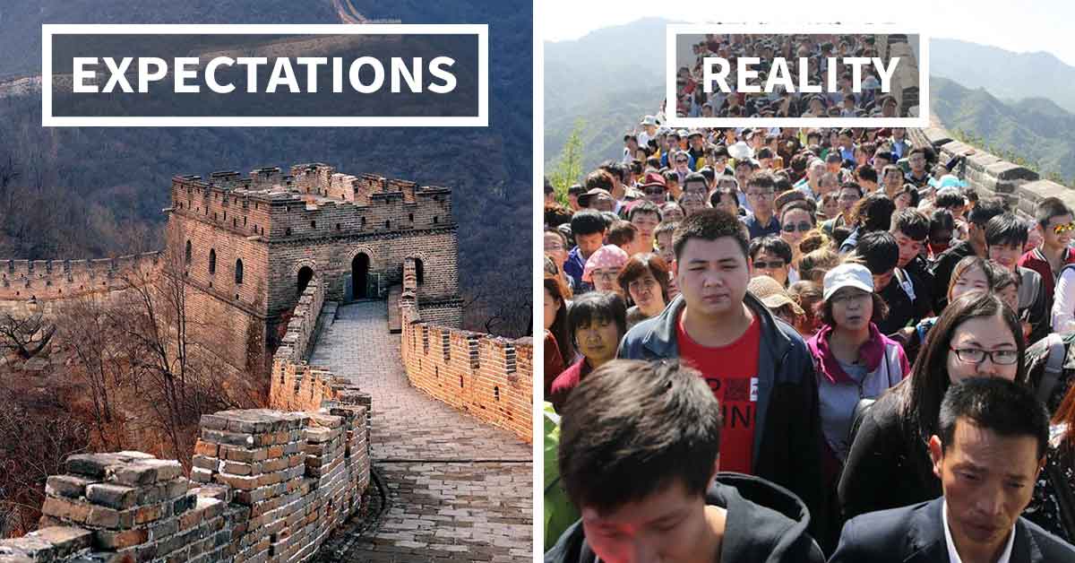 Expectations vs Reality memes - great wall of china