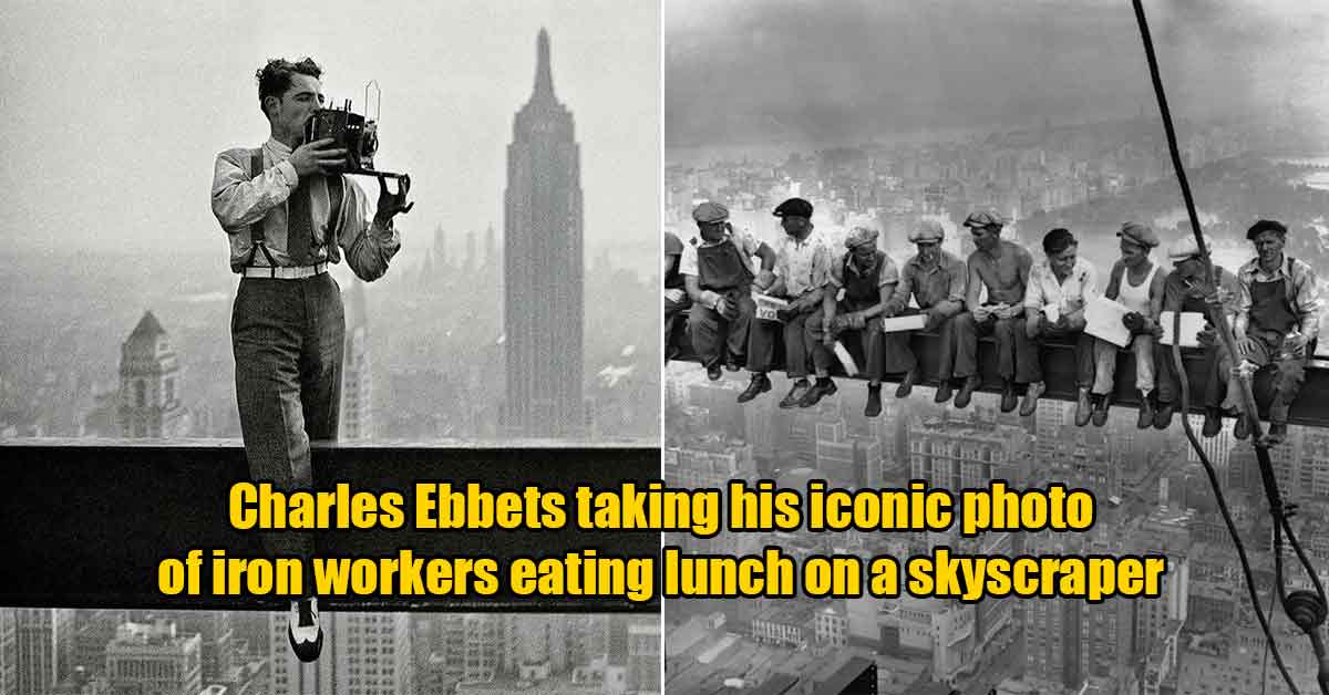 charles ebbets taking the iconic iron workers lunch photograph